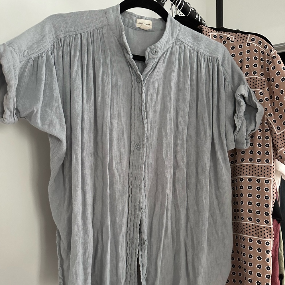 Silence and Noise Linen / Cotton Bathing Suit Cover Up Button Up